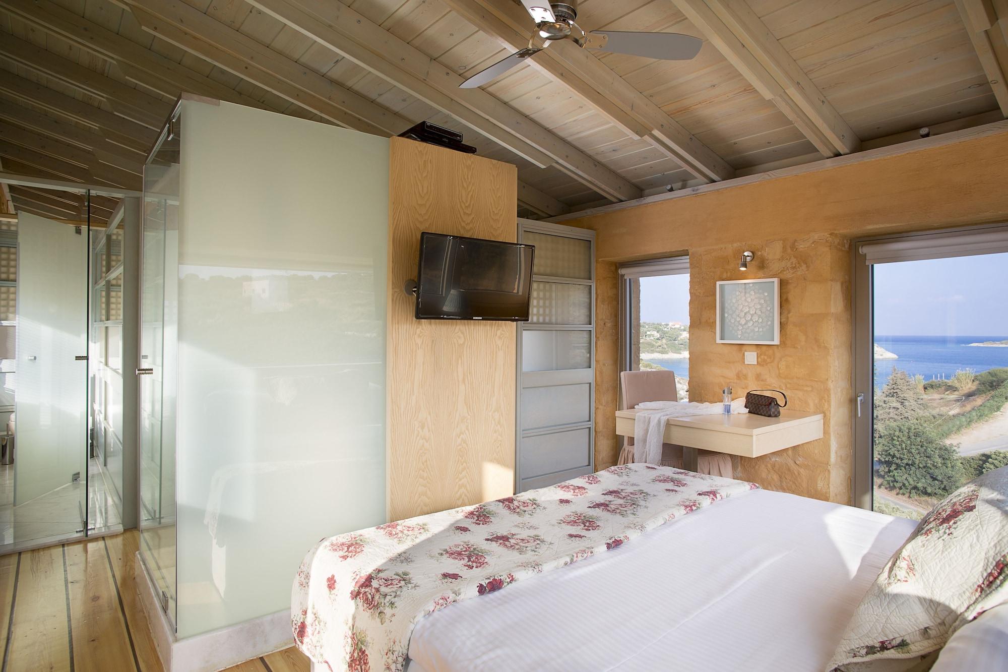 Olea Villas - Infinity Pool, Hot Tub, Sea Views Marathi  Bagian luar foto