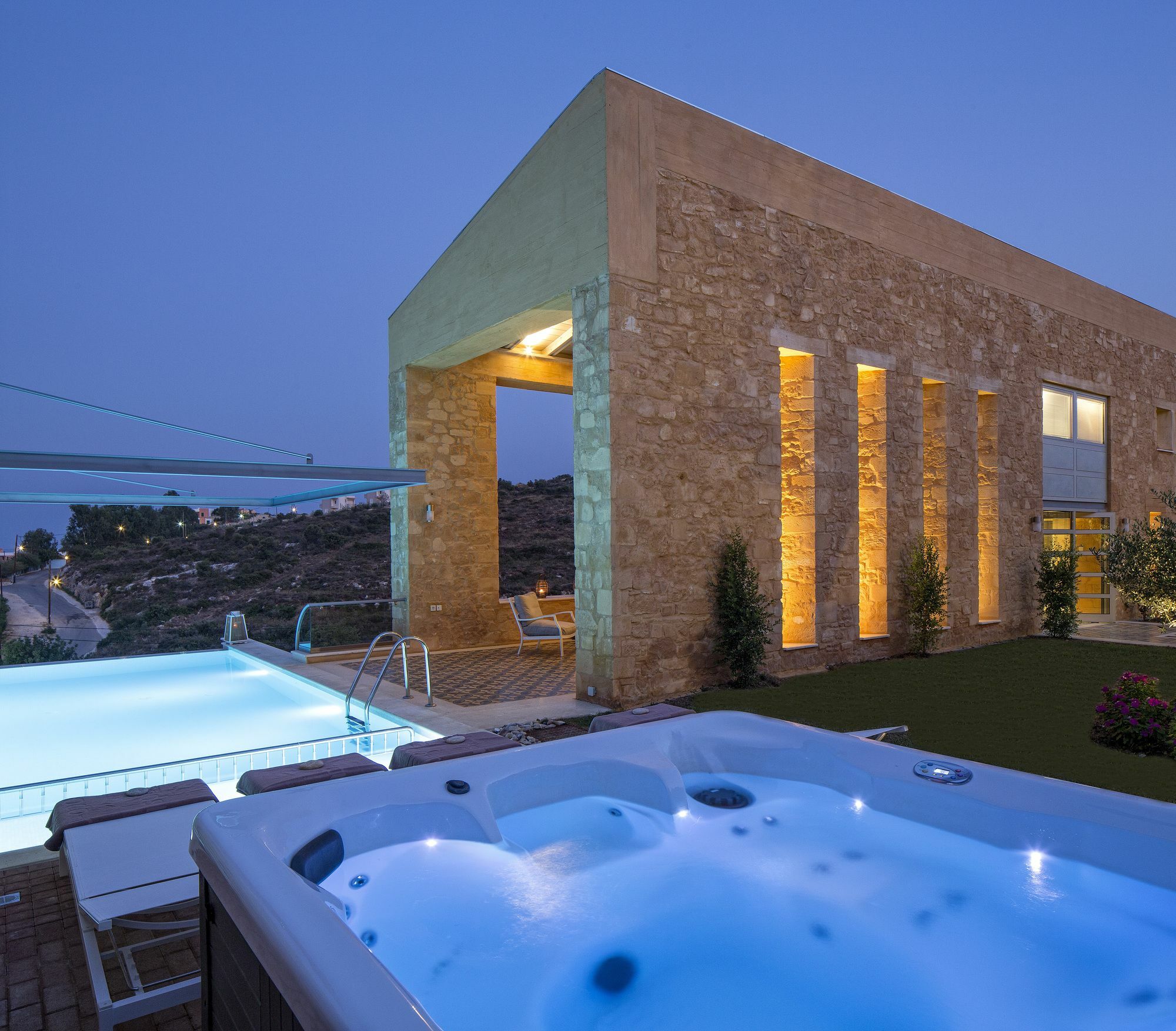 Olea Villas - Infinity Pool, Hot Tub, Sea Views Marathi  Bagian luar foto